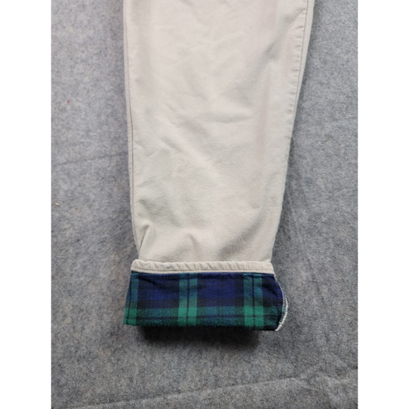 LL Bean Pathfinder Pants Womens 18 Beige Flannel Lined Outdoor - Picture 8 of 15
